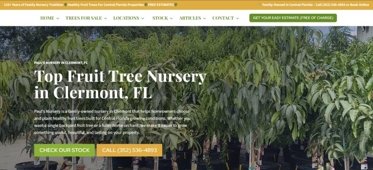 My Top Fruit Tree Nursery in Groveland, FL